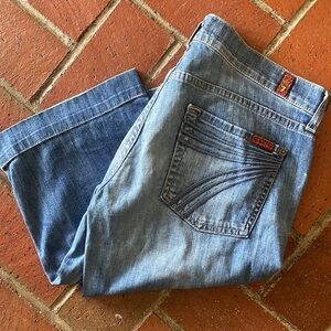 7 for All Mankind  Blue Denim Shorts 29